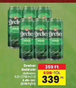 Spar Dreher Gold sör 0,5l ajánlat