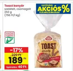 Spar Toast kenyér 250g ajánlat