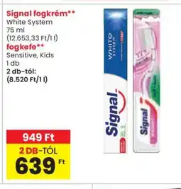 Spar Signal fogkrém 75ml ajánlat
