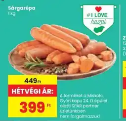 Spar Sárgarépa 1kg ajánlat