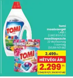 Spar Tomi mosószergél 1,485 l ajánlat