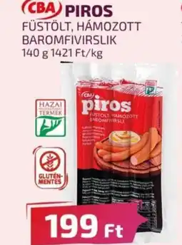 CBA CBA PIROS FÜSTÖLT, HÁMOZOTT BAROMFIVIRSLIK 140 g ajánlat