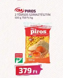 CBA CBA PIROS 2 TOJÁSOS SZÁRAZTÉSZTÁK 500g ajánlat