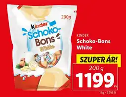Lidl KINDER Schoko-Bons White 200g ajánlat