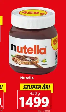 Lidl Nutella 450g ajánlat