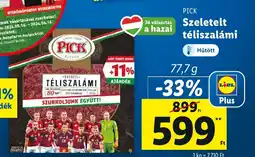 Lidl PICK Szeletelt téliszalámi 77,7g ajánlat
