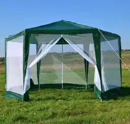 Bonu Acél szerkezetes kerti pavilon sátor 2 x 2 x 2 m- zöld ajánlat