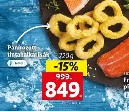Panírozott tintahalkarikák 220g