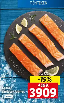 Lidl Lazac szeletek bőrrel 4x125g ajánlat