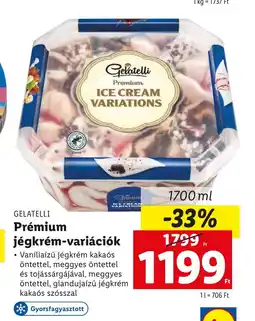 Lidl GELATELLI Prémium jégkrém-variációk 1700ml ajánlat