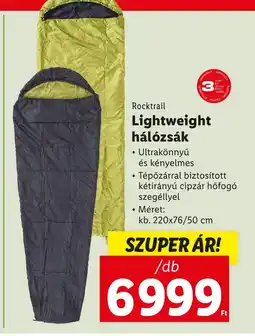 Lidl Rocktrail Lightweight hálózsák 1db ajánlat