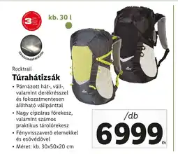 Lidl Rocktrail Túrahátizsák 1db ajánlat