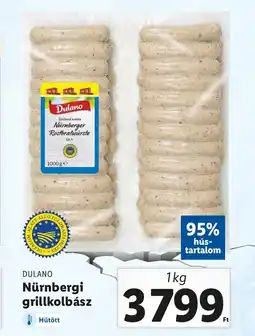 Lidl DULANO Nürnbergi grillkolbász 1kg ajánlat