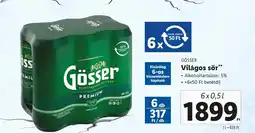 Lidl GÖSSER Világos sör 6x0,5l ajánlat