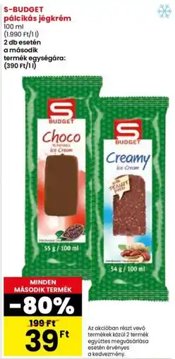S-BUDGET pálcikás jégkrém 100 ml