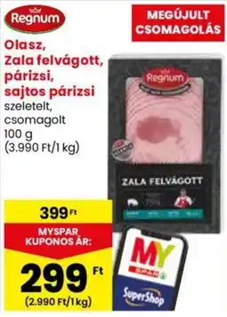 Spar Market Olasz, Zala felvágott, párizsi, sajtos párizsi 100g ajánlat