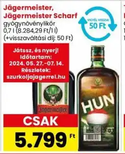 Spar Market Jägermeister, Jägermeister Scharf 0.7l ajánlat