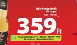 Coop Miller Genuine Draft abc szuper 0,33l ajánlat