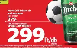 Coop Dreher Gold dobozos sör mini abc szuper 0,5l ajánlat