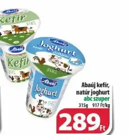 Coop Abaúj kefír, natúr joghurt 315g ajánlat