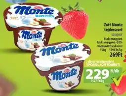 Coop Zott Monte tejdesszert 150g ajánlat