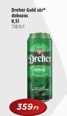 Real Dreher Gold sör 0,5l ajánlat