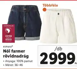 Lidl EsmaraⓇ Női farmer rövidnadrág 1db ajánlat