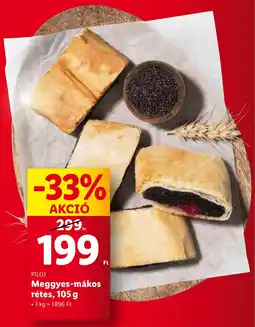 Lidl PILOS Meggyes-mákos rétes, 105 g ajánlat