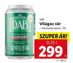 Lidl Világos sör 0,33l ajánlat