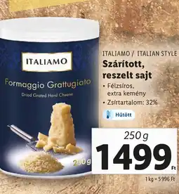 Szárított reszelt sajt 250g