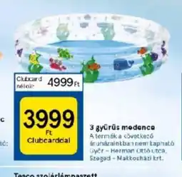 Tesco 3 gyűrűs medence ajánlat