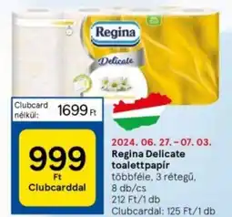 Tesco Regina Delicate toalettpapír ajánlat
