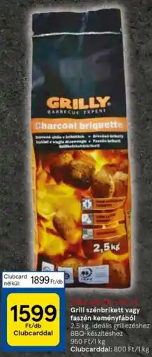 Tesco Grill szénbrikett faszén keményfából 2,5 kg ajánlat