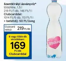 Tesco Szentkirályi ásványvíz 1,5l ajánlat