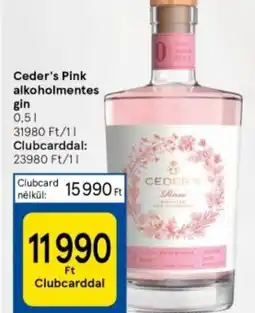 Tesco Ceder's Pink alkoholmentes gin 0,5l ajánlat