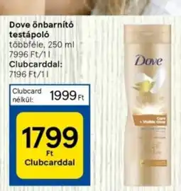 Tesco Dove Önbarnító testápoló 250ml ajánlat