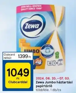 Tesco Zewa Jumbo háztartási papírtörlő ajánlat