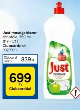 Tesco Just mosogatószer 750 ml ajánlat