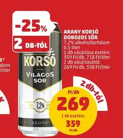 PENNY ARANY KORSÓ DOBOZOS SÖR 0,5l ajánlat