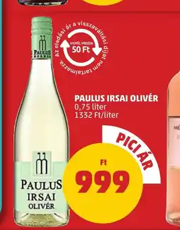 PENNY PAULUS IRSAI OLIVÉR 0,75l ajánlat