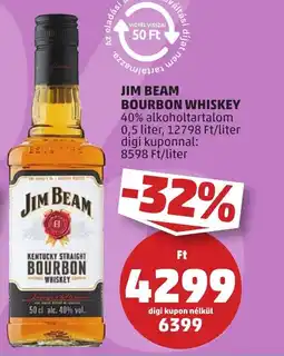 PENNY JIM BEAM BOURBON WHISKEY 0,5l ajánlat