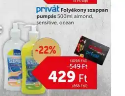 PRIVÁT Folyékony szappan pumpás 500ml ajánlat