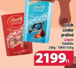 Coop Lindt Lindor praliné 200g ajánlat