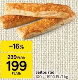 Tesco Sajtos rúd 100g ajánlat
