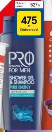 Tesco PRO FORMULA FOR MEN SHOWER GEL &SHAMPOO PURE ENERGY ajánlat