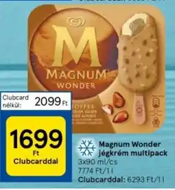 Tesco Magnum Wonder jégkrém multipack 3x90 ml/cs ajánlat