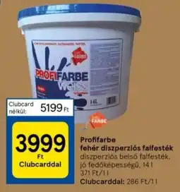 Tesco Profifarbe fehér diszperziós falfesték 14l ajánlat