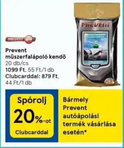 Tesco Prevent műszerfalápoló kendő 20 db/cs ajánlat