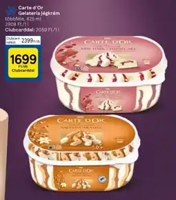 Tesco Carte d'Or Gelateria jégkrém többféle, 825 ml ajánlat