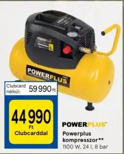 Tesco POWERPLUS kompresszor 1100 W, 24l, 8 bar ajánlat